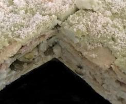 LASAGNA BIANCA CON BESCIAMELLA E CREPES DI FARINA FAVE ALLE VERDURE (DIETA DEI GRUPPI SANGUIGNI)