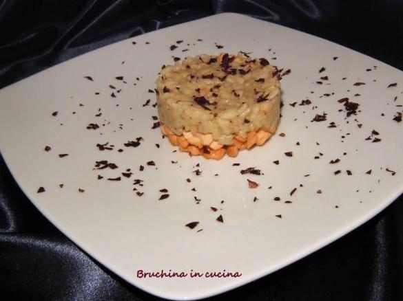 Risotto affumicato con salmone fresco e radicchio di Treviso