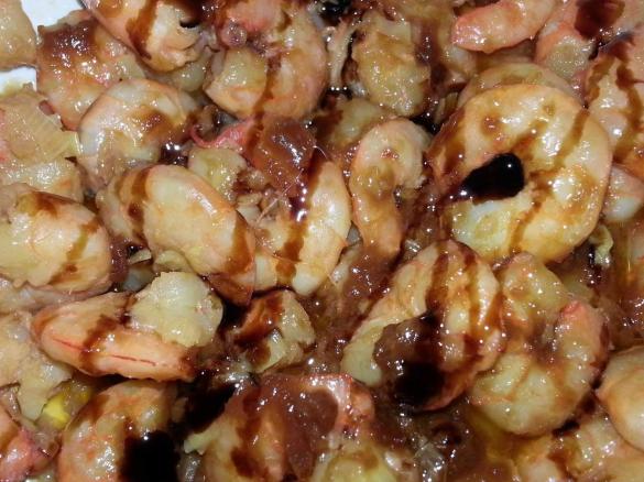 Code di gamberoni alla salsa di soia con glassa di balsamico