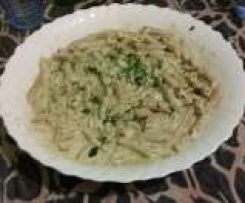 Pennette risottate con pesto di carciofi