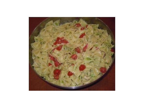 PASTA FREDDA PESTO POMODORINI E GAMBERETTI