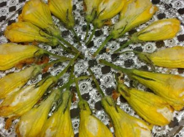 Fiori di zucca al forno