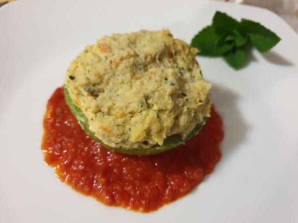 Zucchine tonde ripiene