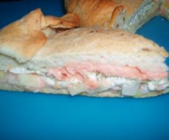 torta salata con salmone