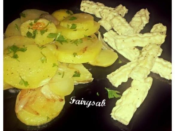 Chicche di pollo con patate alla lionese - Natale