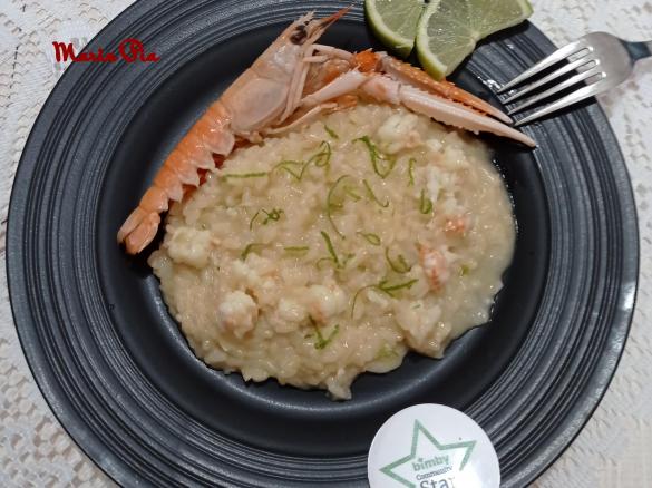RISOTTO CON SCAMPI MOSCATO E LIME ~~ contest ristorante ~~
