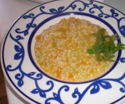 ORZO PERLATO CON SEDANO E CAROTE