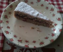 TORTA DI GRANO SARACENO CON MARMELLATA DI MIRTILLI ROSSI