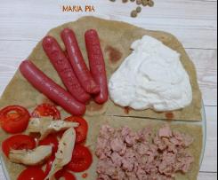 PIADINA CON FARINA DI PISELLI FARCITA