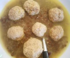 Zuppa di lenticchie e polpette