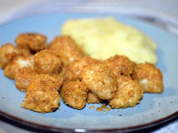 Bocconcini di pollo al forno con purè