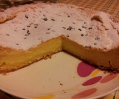 Torta della nonna alla crema di vaniglia