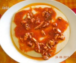 POLIPO IN PURGATORIO su letto di polenta bianca