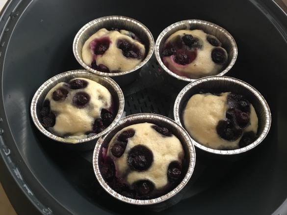Muffin ai mirtilli al vapore