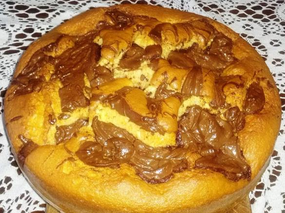 TORTA NUA AL COCCO CON NUTELLA