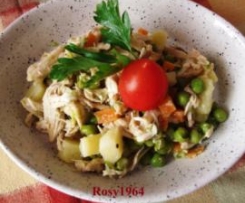 Insalata di pollo e verdure