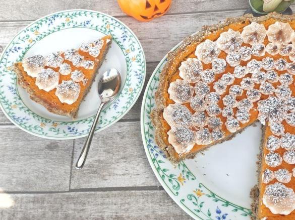Pumpkin pie o torta di zucca senza glutine e senza latte