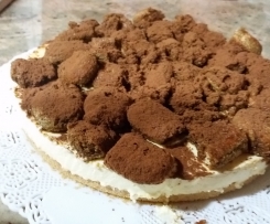 La mia cheesecake tiramisù con uova cotte