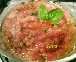 SUGO DI POMODORO CRUDO (velocissimo per pasta e bruschette)