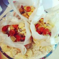 cuori di merluzzo al cartoccio con riso basmati